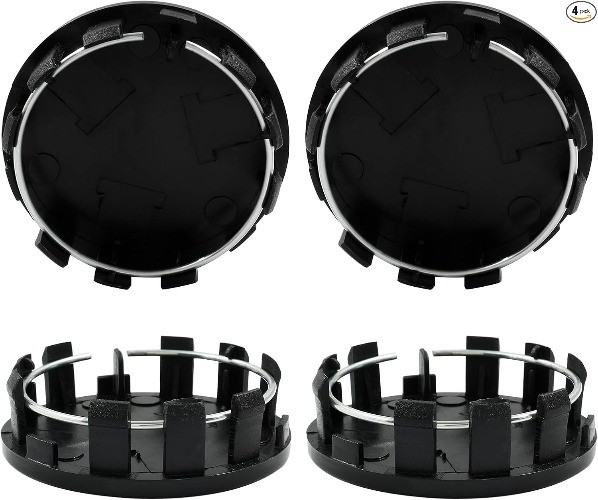 4 Pcs Black 54mm/2.13 Inch Wheel Center Hub Caps for Mini Car Tires