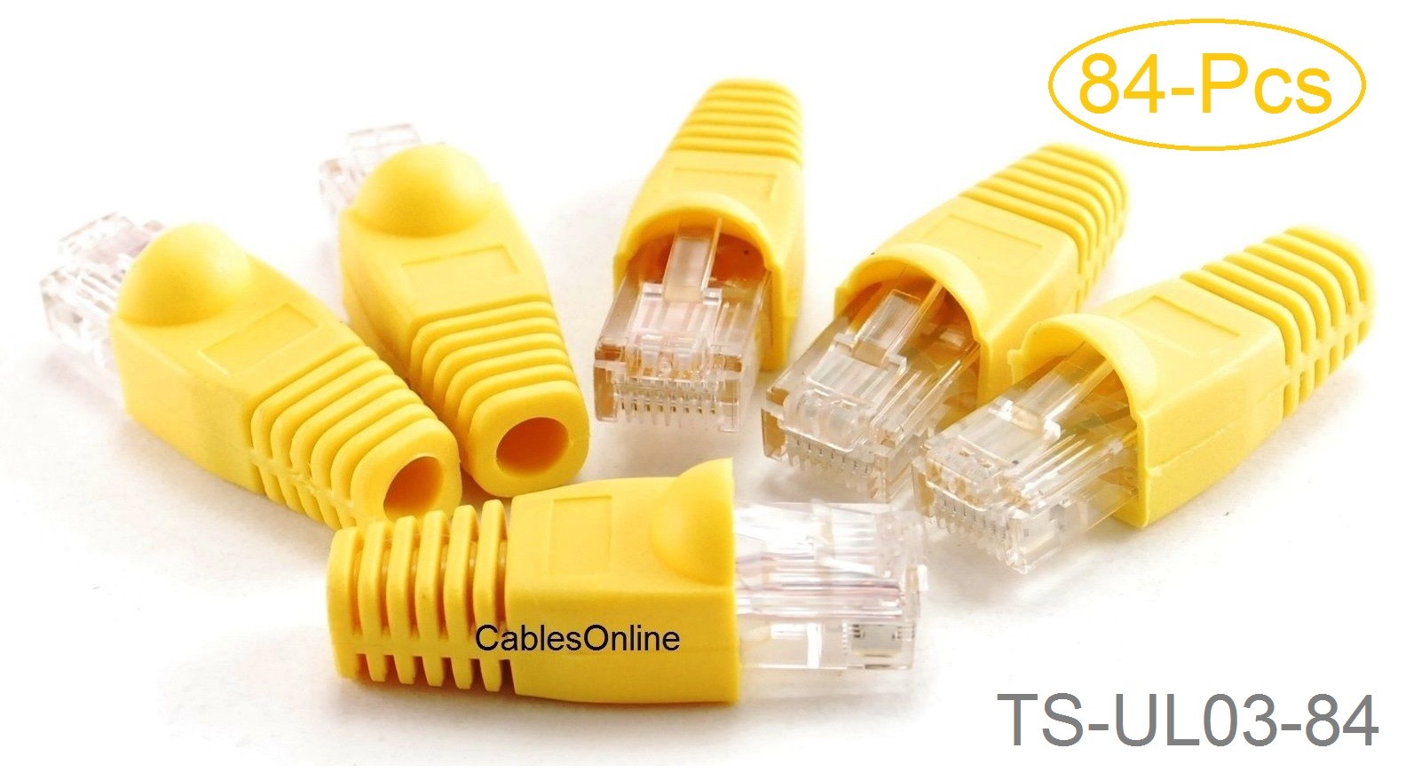 84-Pieces T1 CSU/DSU Loopback Plug, Pinout 1-to-4, 2-to-5, Yellow Boot