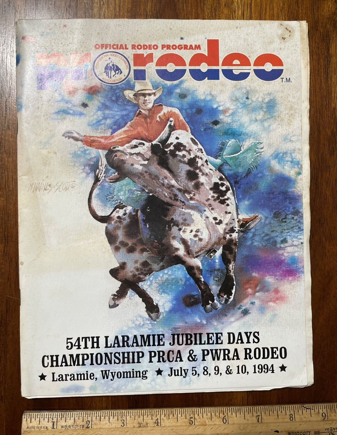 1994 PRCA Laramie Jubilee Championship Rodeo Program Ty Murray photo