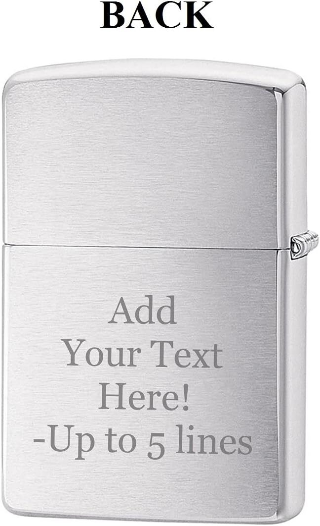 Zippo Lighter- Personalized Message for Playboy Bunny Brushed Chrome #49831