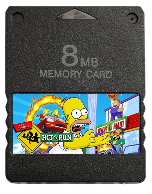 The Simpsons Hit & Run PlayStation 2 Memory Card Completed Saves