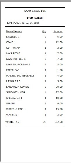 NWIQ Point Of Sale Software - Booth Inventory Billing