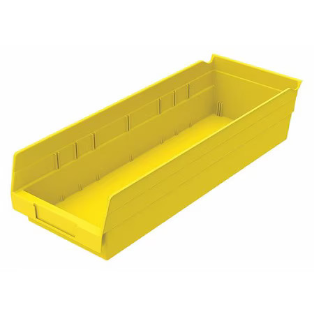 Akro-Mils 30138Yello Shelf Storage Bin, 6-5/8 In W X 17-7/8 In L X 4 In H, 20
