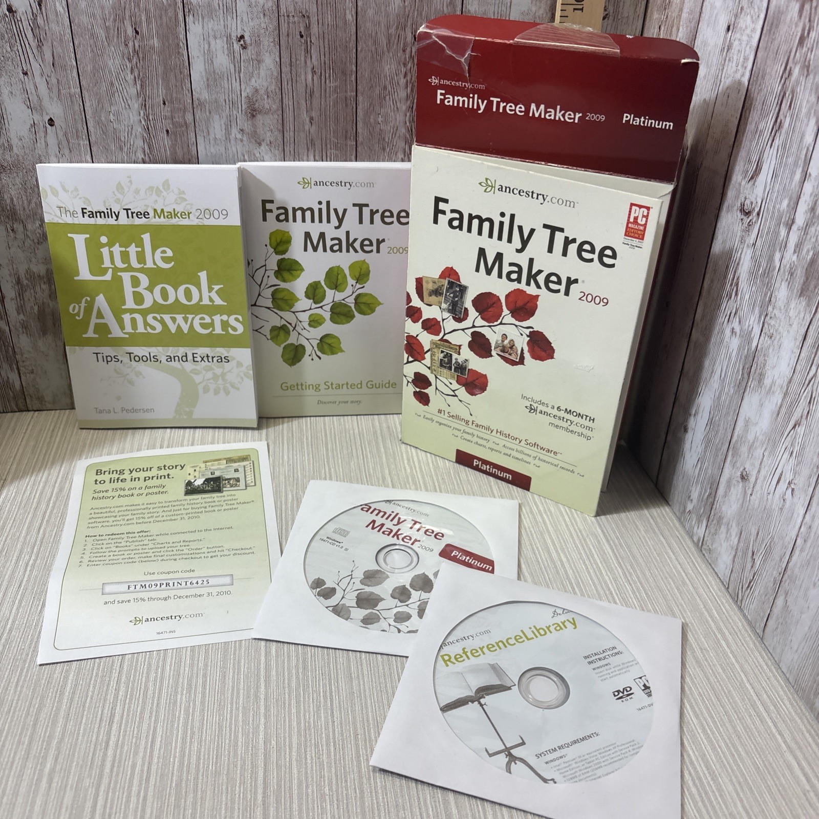 Platinum Family Tree Maker 2008 PC CD-ROM Software Ancestry Genealogy Kit
