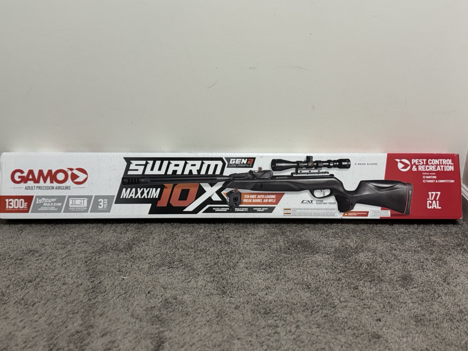 Gamo Swarm Maxxim Gen 2 .177 Cal. Break Barrel IGT Gas Piston Pellet Air Rifle