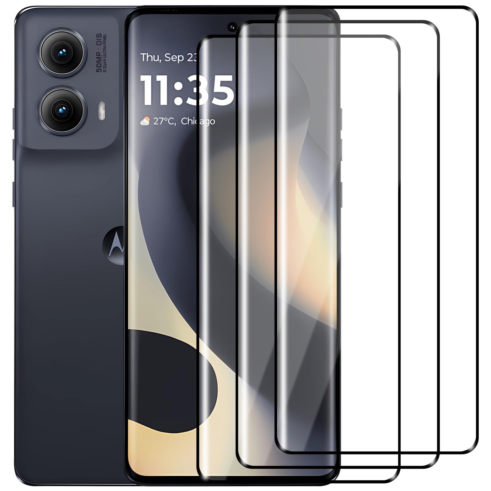 (3 Pack) for Motorola Edge 2024 Screen Protector，Hd-Clear Tempered Glass Screen