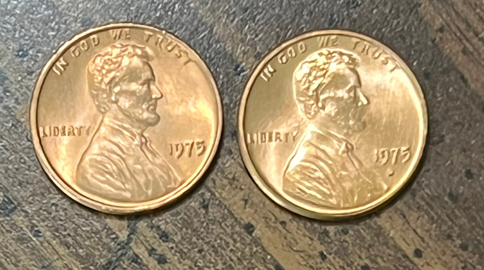 1975 PD Red Lincoln Cents - 2 Great coins
