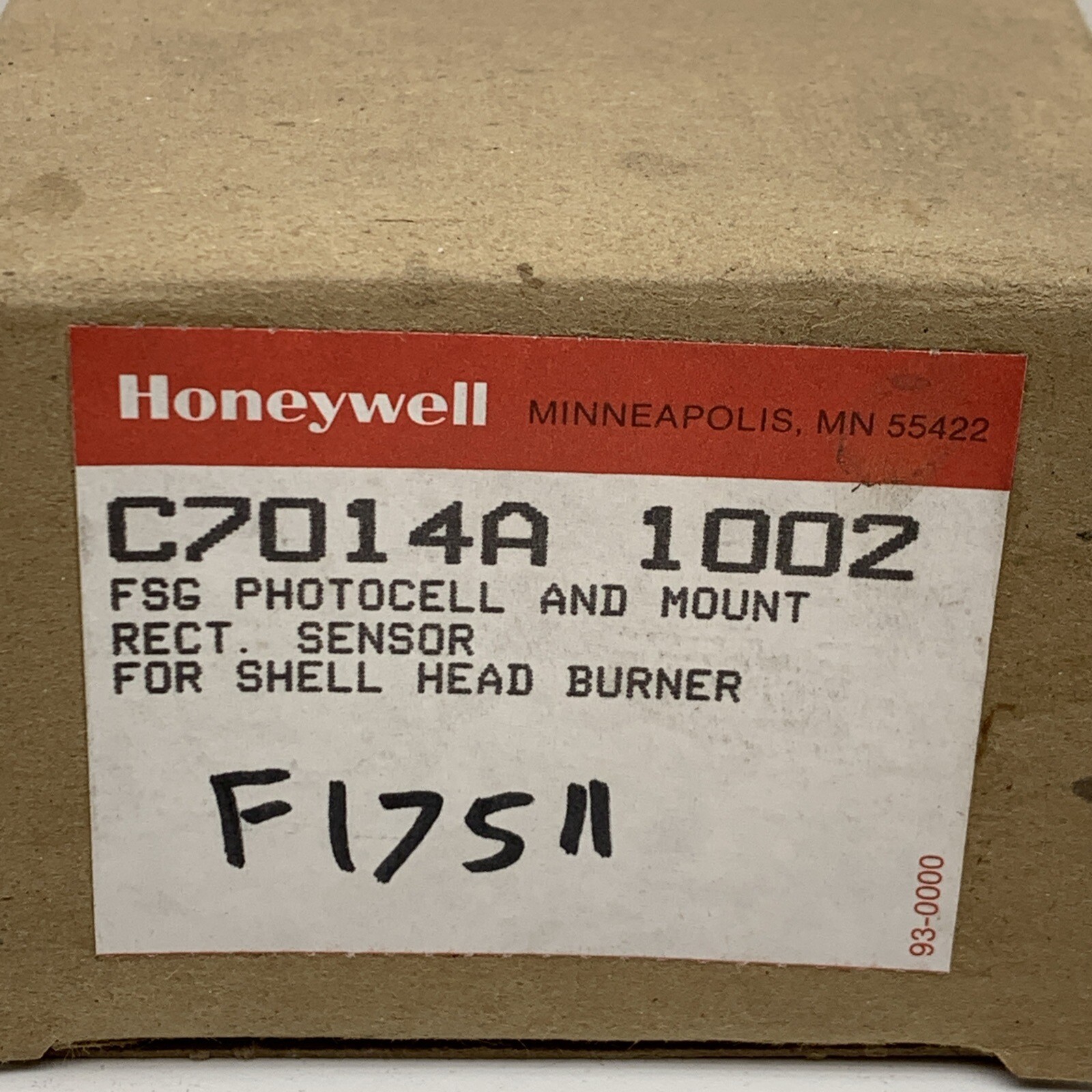 Honeywell C7014A 1002 Photocell & Mount Rectifying Sensor for Shell Head Burner