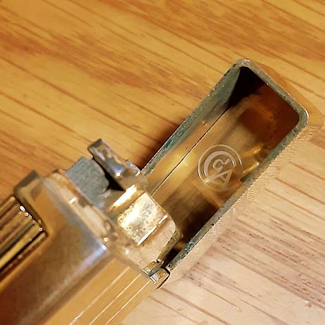 Working Caran d'Ache gas lighter gold without box