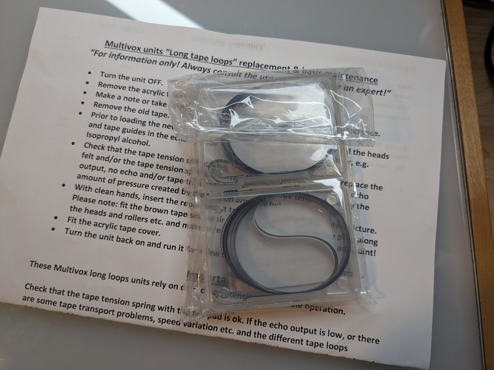 2 x Replacement TAPE for Multivox MX-201 Multi Echo Tape Delay