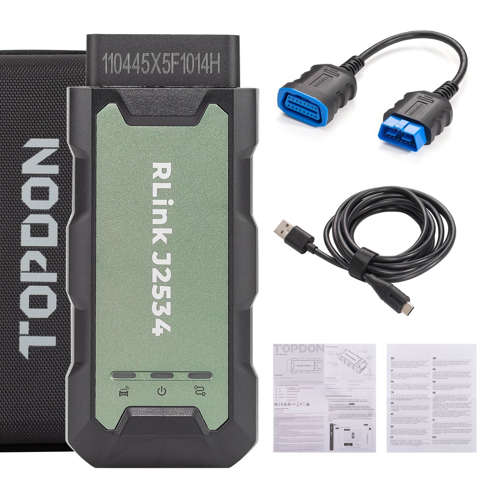 TOPDON Rlink J2534 Pass-Thru Programmer Diagnose J2534 DPDU,CAN-FD,DoIP Protocol