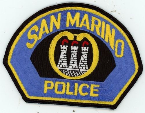 CALIFORNIA CA SAN MARINO POLICE NICE SHOULDER PATCH SHERIFF