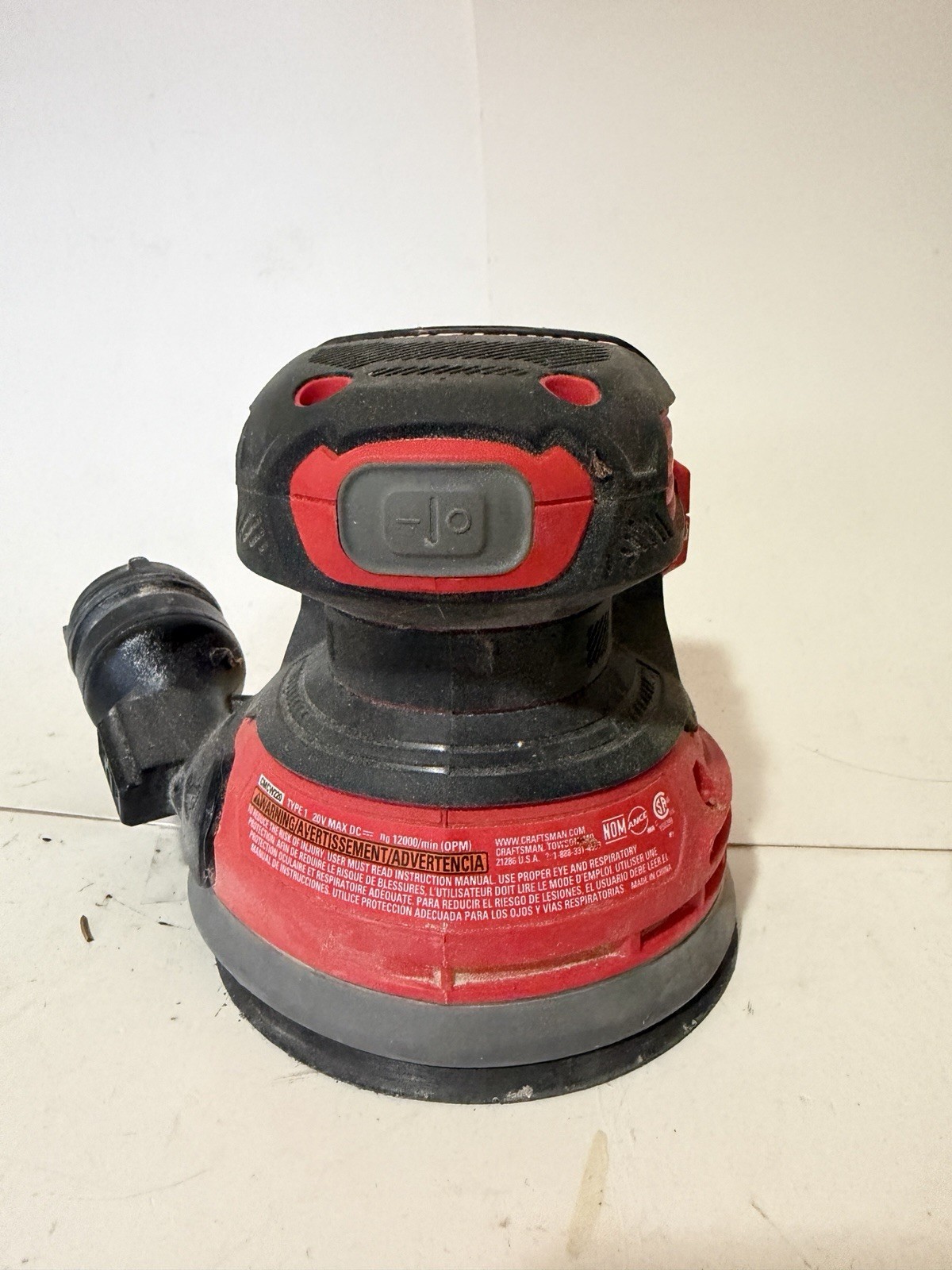 CRAFTSMAN V20* Random Orbit Sander, Tool Only (CMCW220B) Missing Dust Bag
