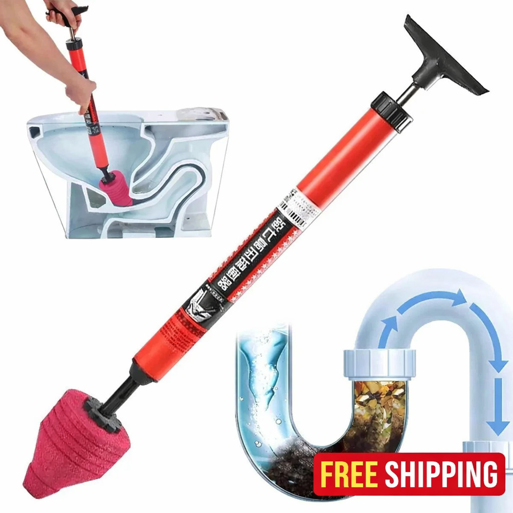 Heavy Duty High Pressure Toilet Unblock Plunger Clog Drain Buster free shipping
