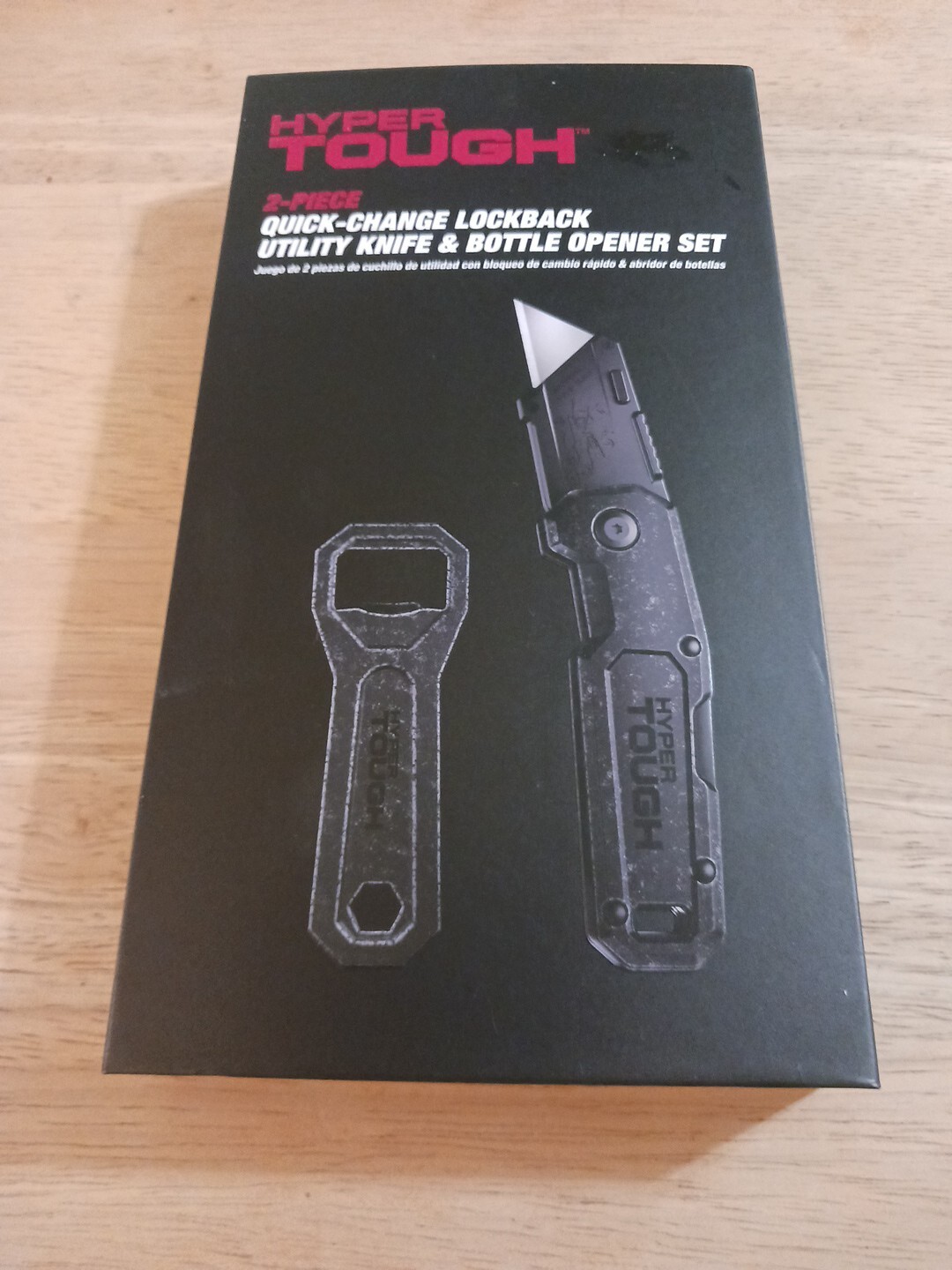 HyperTOUGH 2-piece Quick Change Lockback Utility Knife & Bottle Opener Set Free