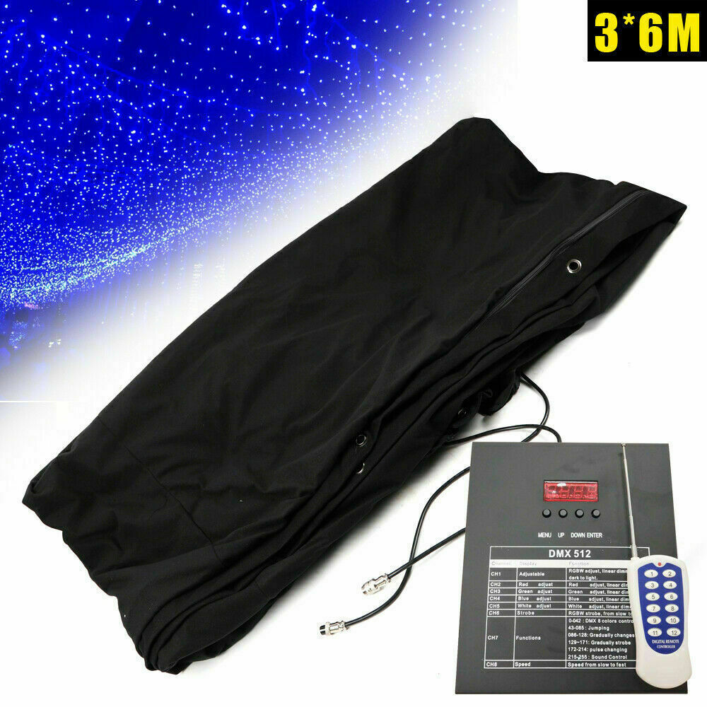 LED Star Backdrop 6m × 3m White & Blue LEDs DMX Control Controller