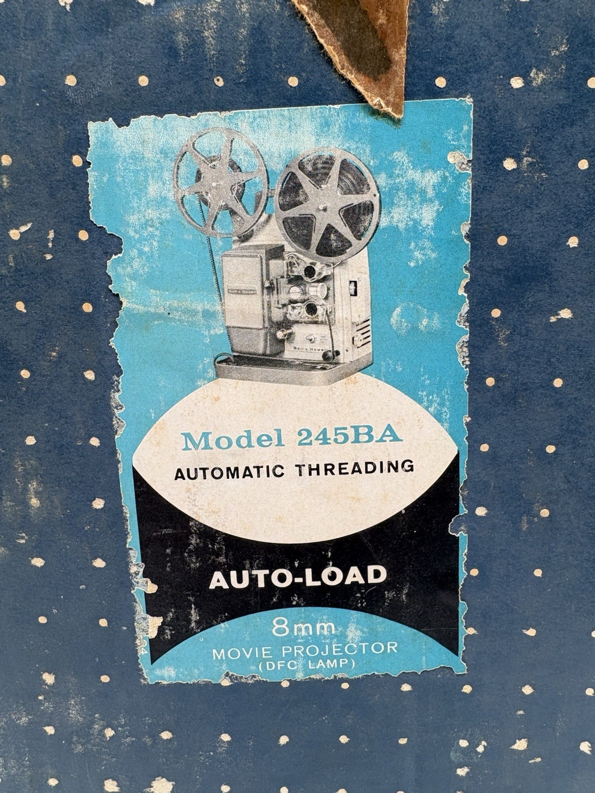 Bell Howell Autoload 8mm Projector Model 245 BA with Working Motor, Box & Manual