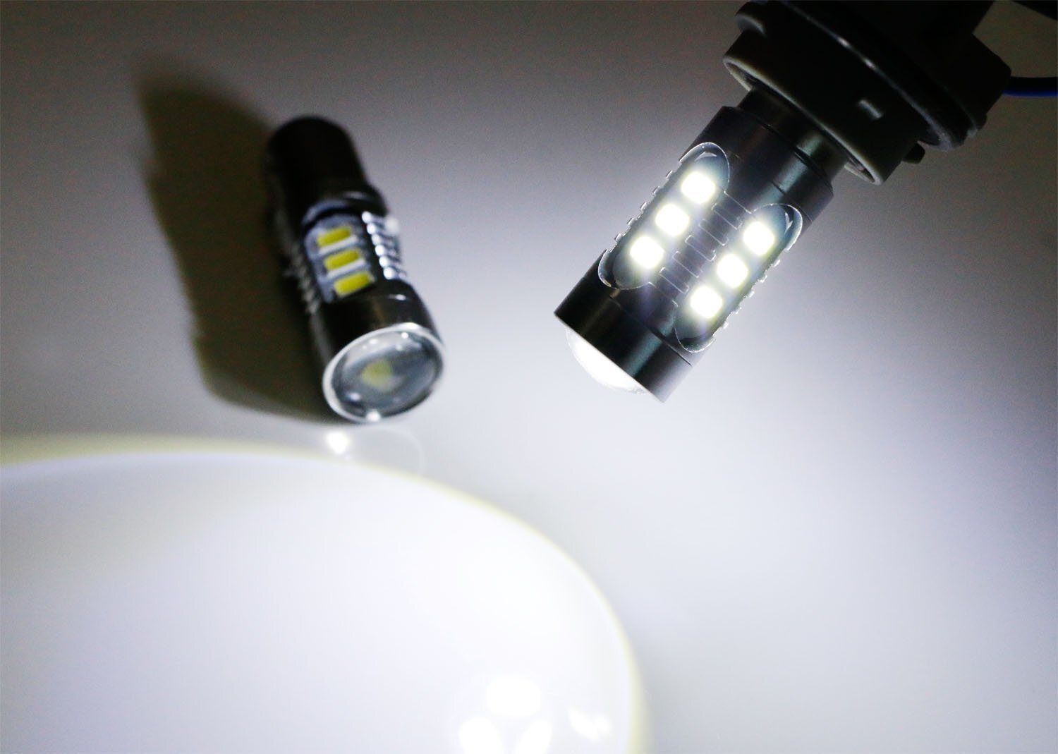 (2) 6500K White LED Daytime Running Light Bulbs For 2015-2019 Jeep Renegade