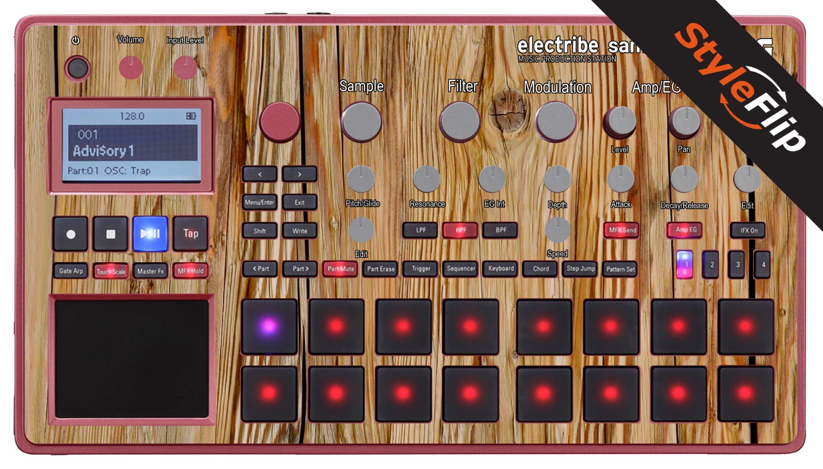 Korg Electribe Sampler | Wood 4 | Protective Decal | StyleFlip Skins