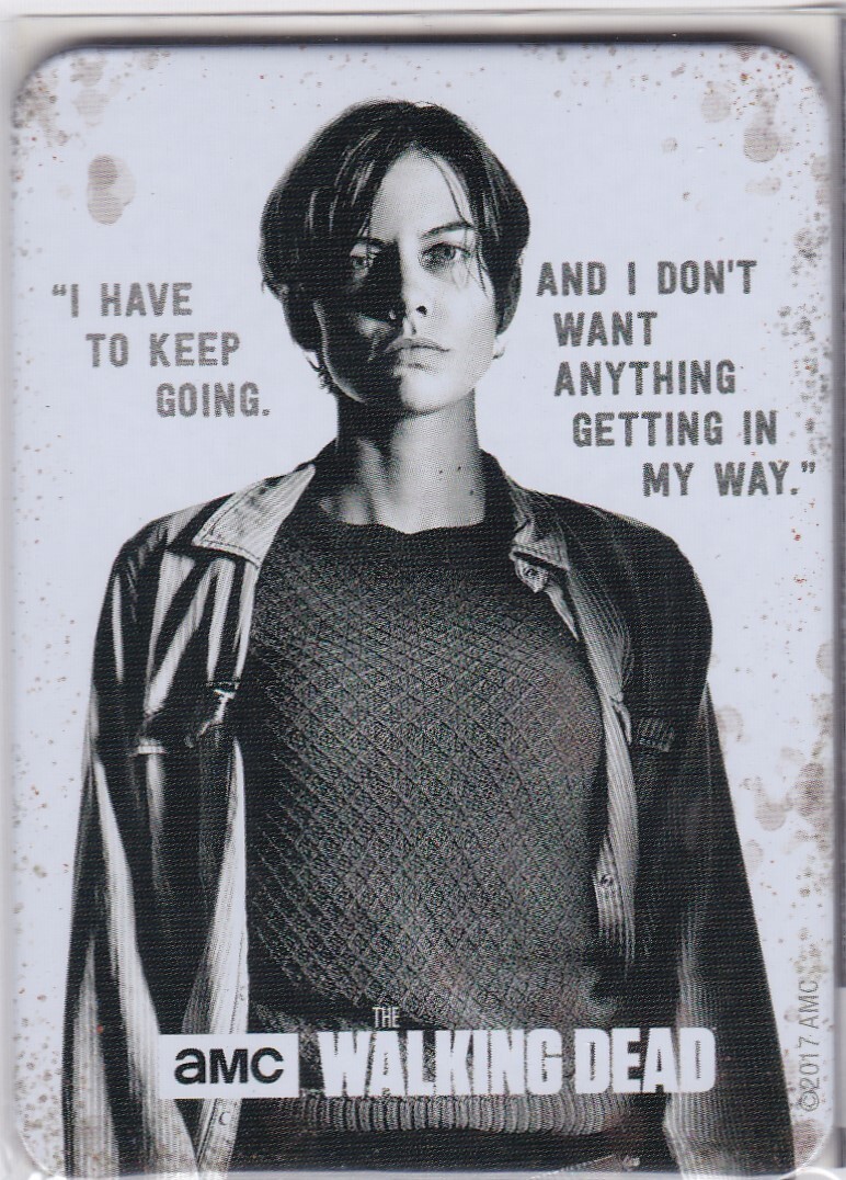 2017 AMC Walking Dead Magnetic Metal Signs Rise Up MAGGIE #22 of 24