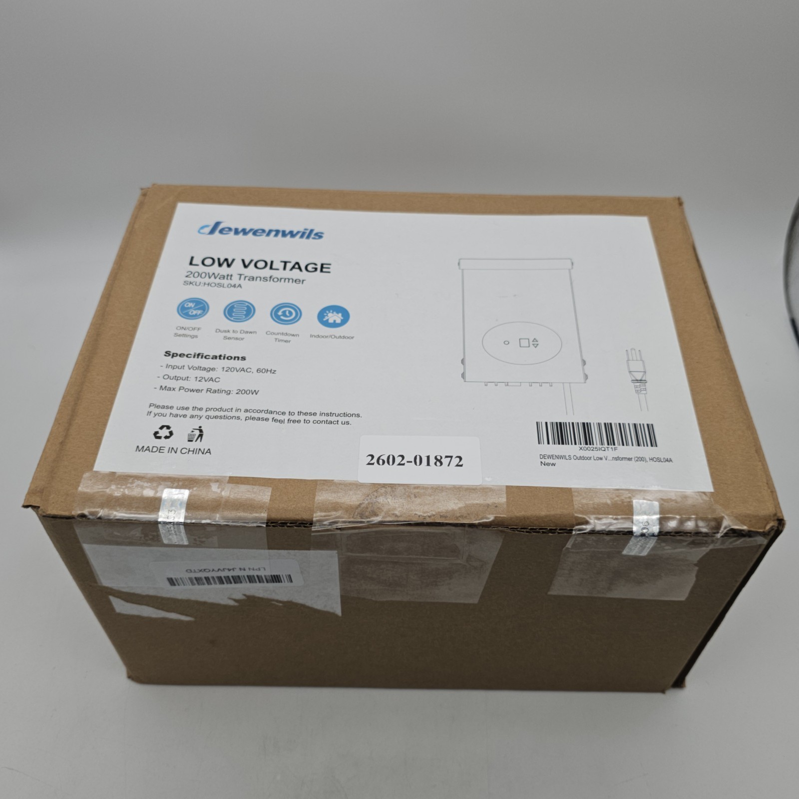 DEWENWILS 200W Low Voltage Landscape Transformer with Timer Dusk/Dawn Sensor