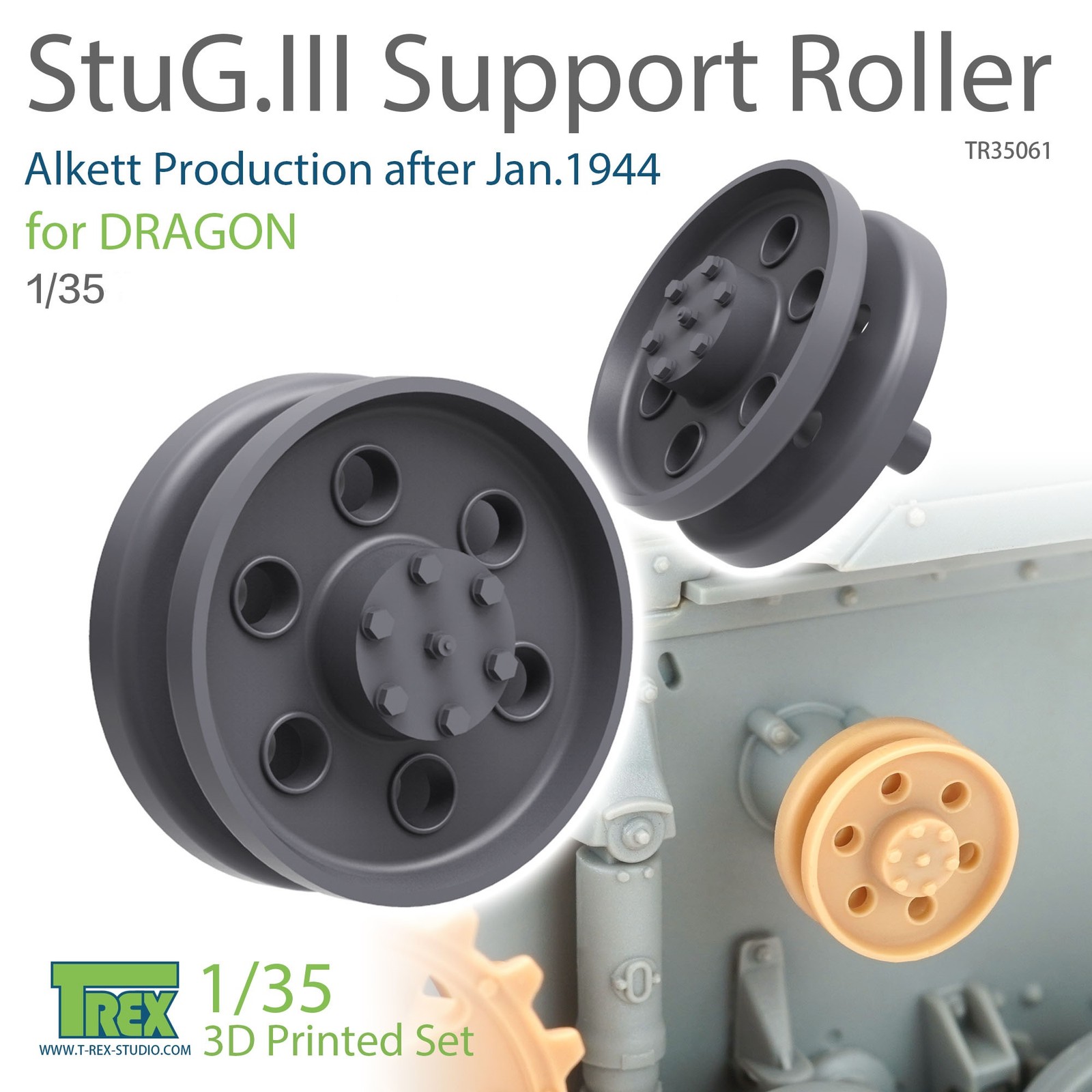 T-REX 35061 1/35 StuG.III Support Roller Alkett Production after Jan.1944
