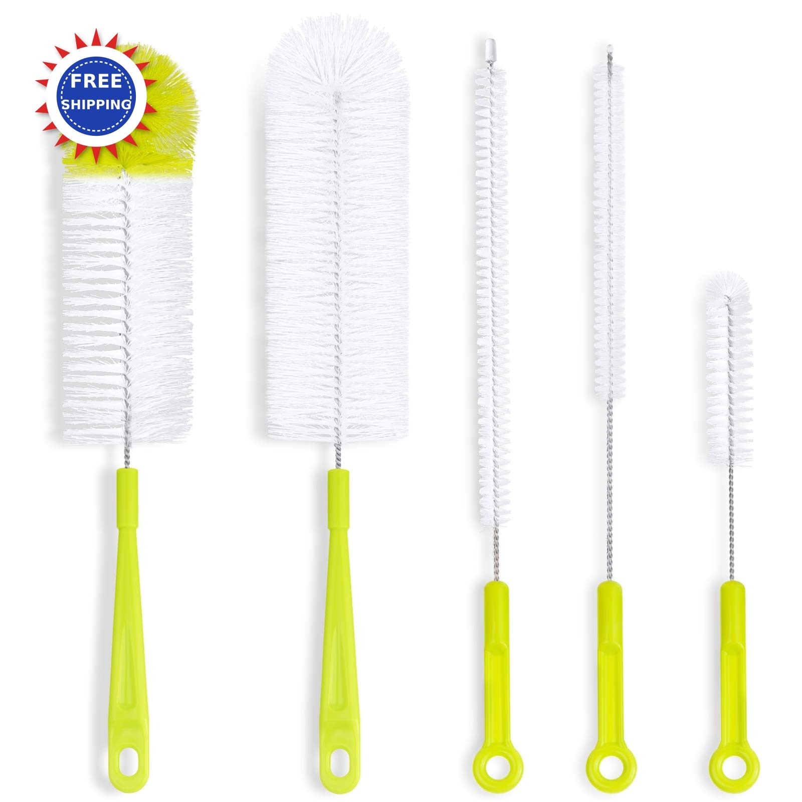 Bottle Cleaning Brush Set 5 Piece DIY Crafts 5955 Long Handle Cleaner Washing