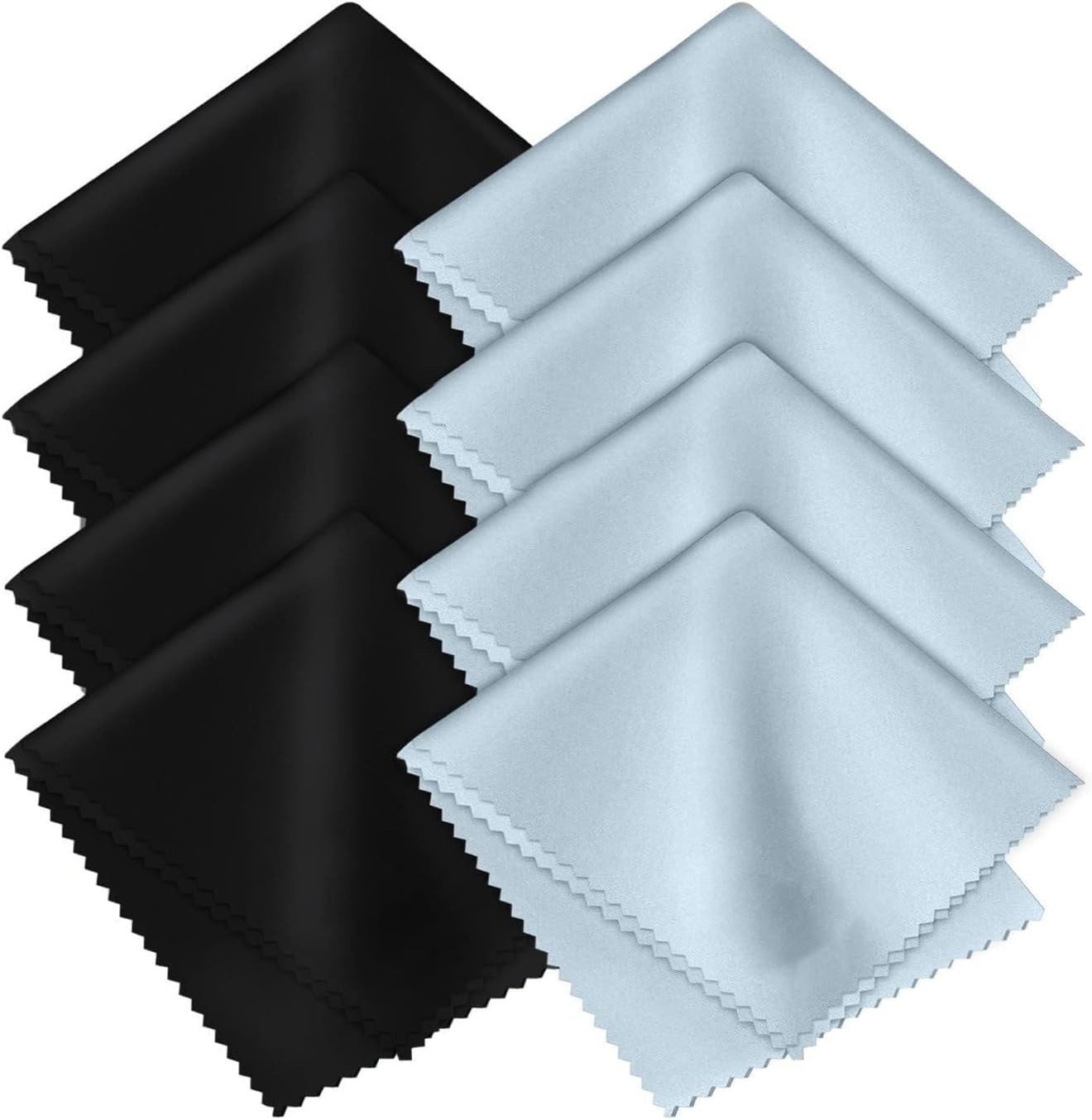 8 Pack Premium Microfiber Cleaning Cloths – Ultra Soft Lint-Free for Glasses, Sc
