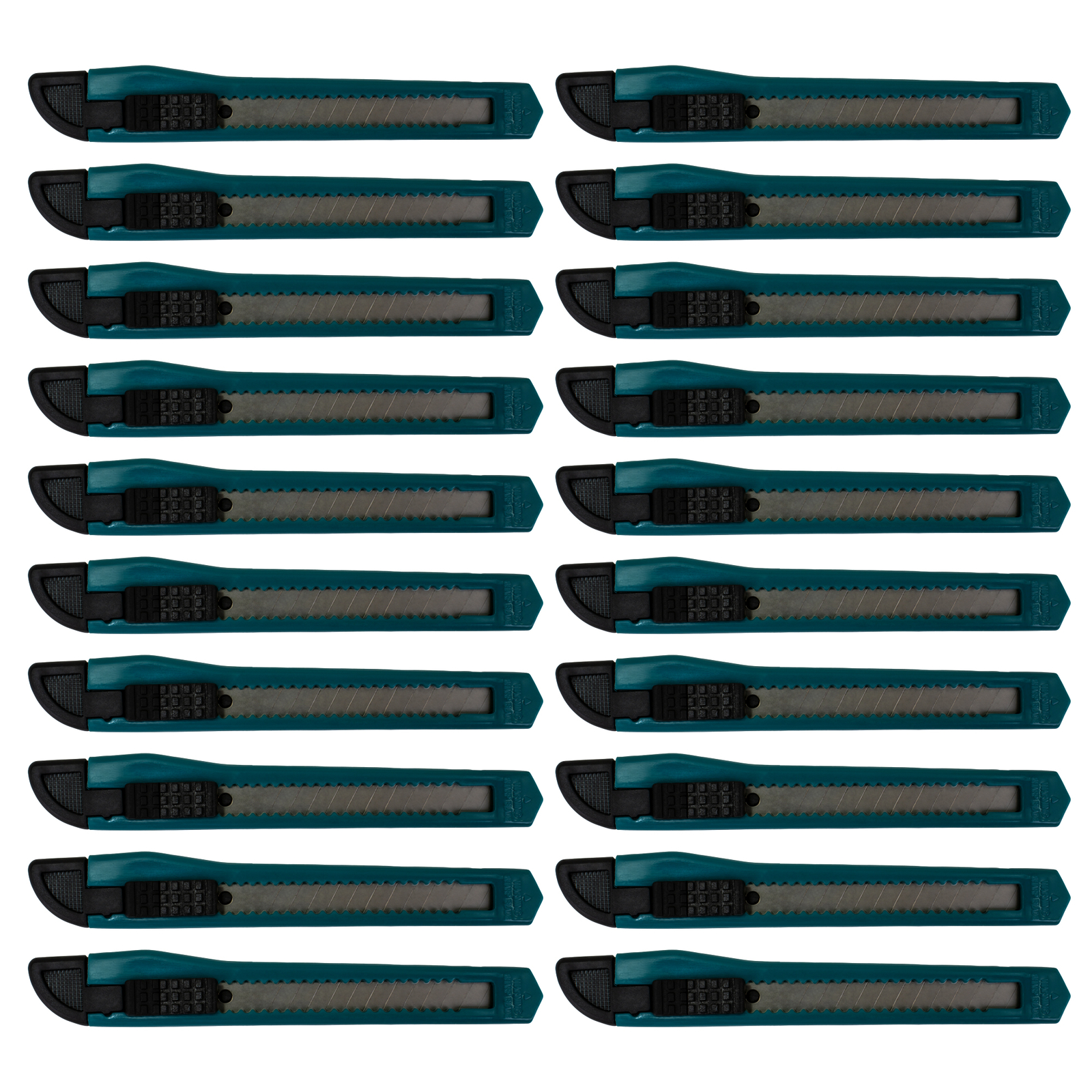 MotoProducts Turquoise Blue Small Retractable Utility Knife Wholesale 20 Pcs