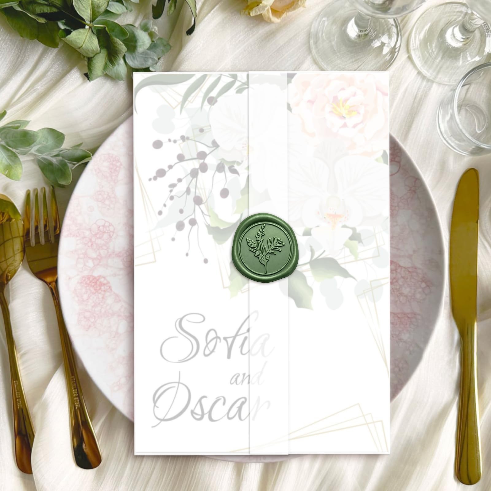 30 PCS PreFolded Vellum Jackets For 4.25x5.5 Invitations 100GSM Translucent