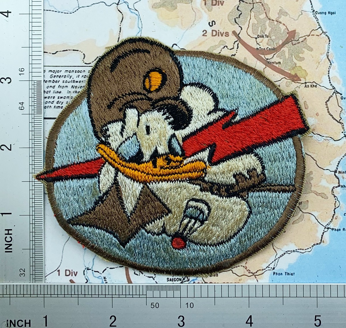 patch , US Navy 1950's CVG Carrier Air Wing 19 USS Princeton CV37 , t10-47