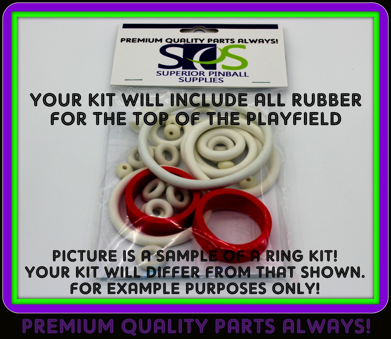 GOTTLIEB 1977 Team One PINBALL MACHINE RUBBER RING KIT - PREMIUM QUALITY!