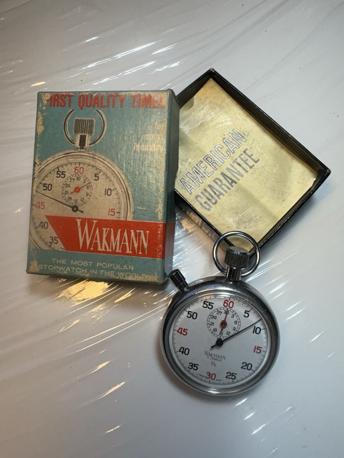 Vintage Walkman 7 Jewel 1/5 Stop Watch Working