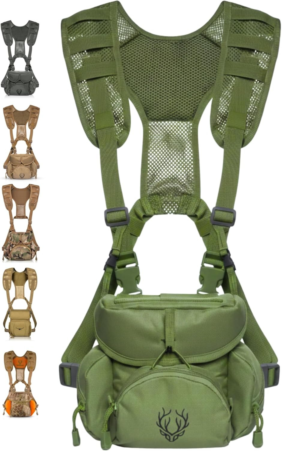 Binocular Harness Chest Pack - Lightweight Bino Harness with Rangefinder Pouch,