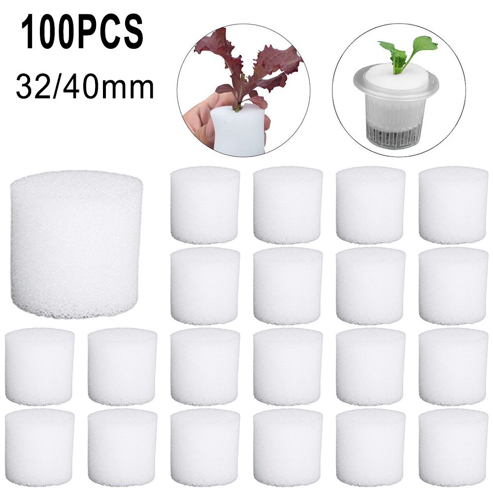 Hydroponics Sponge Sponge White 100PCS/Set 30mm*40m Cultivation Flowerpot