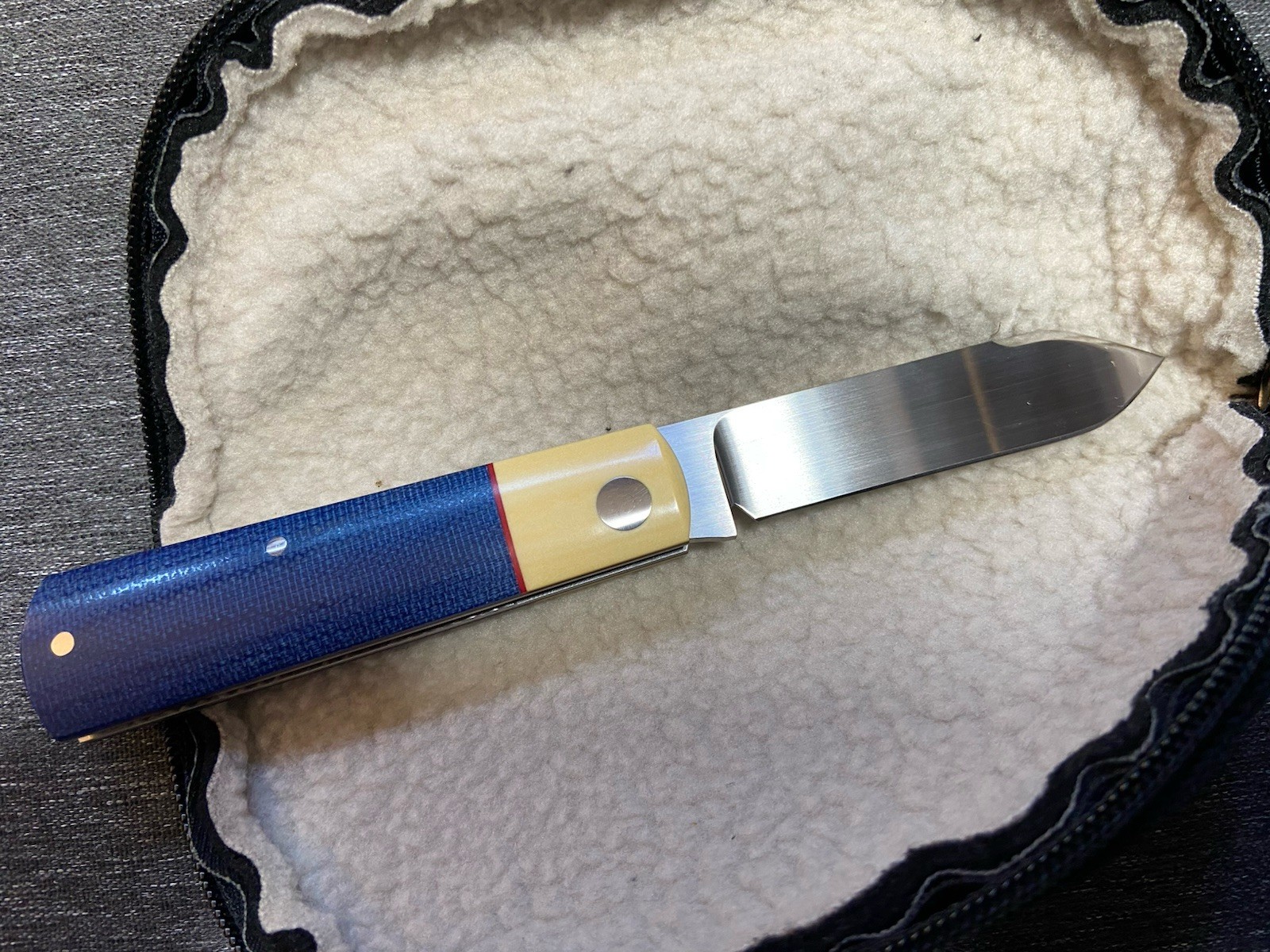 WF STEENKAMP -BLUE MICARTA -Barlow- SLIP JOINT KNIFE