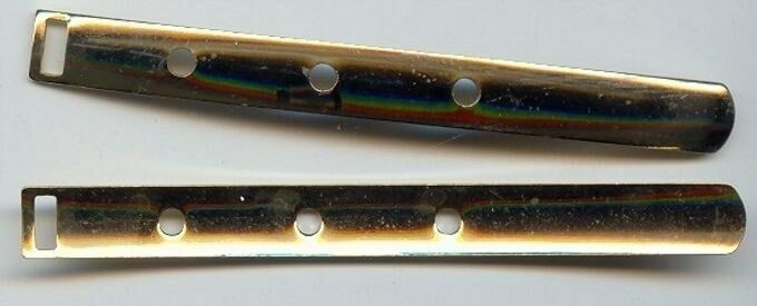 12pcs VINTAGE GOLD PLATED MULTI HOLED 3.75" FINDINGS W279