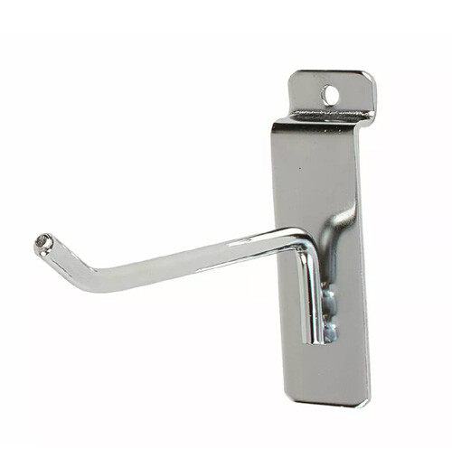 CHROME 4" SLATWALL HOOKS NEW 25 pcs FREE SHIPPING