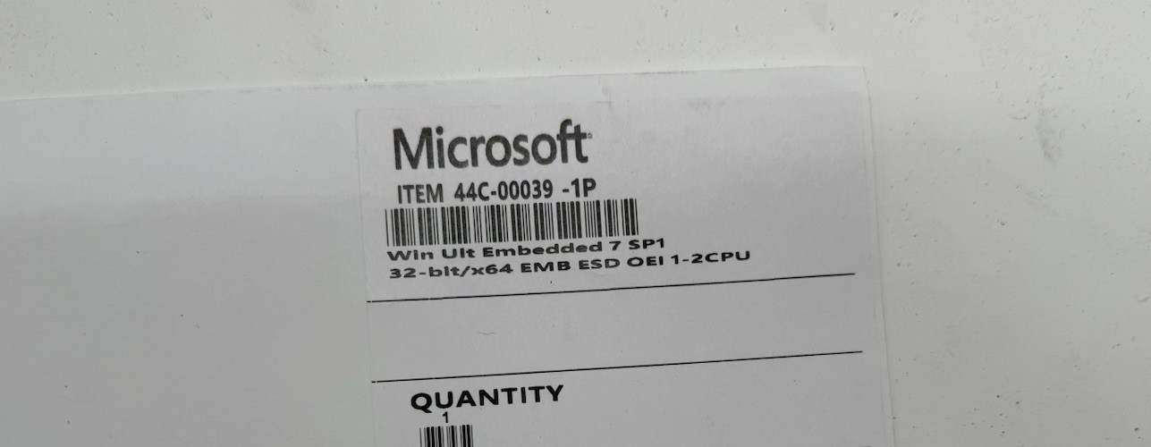 Lot of 3 Microsoft Windows 7 Ultimate Embedded SP1 32/64-bit OEI Licenses – Item