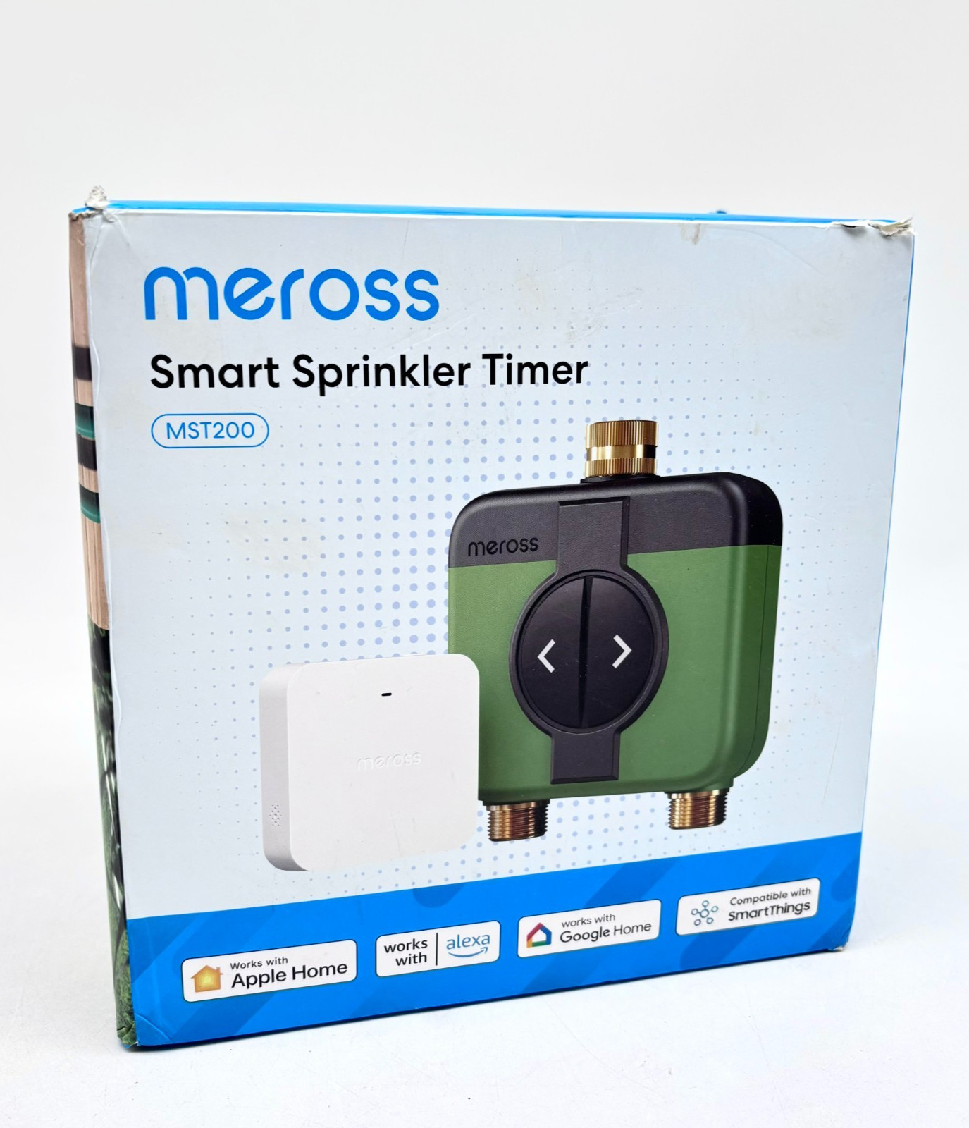 Meross Smart Sprinkler Timer Model MST200 Green Black Dust And Waterproof