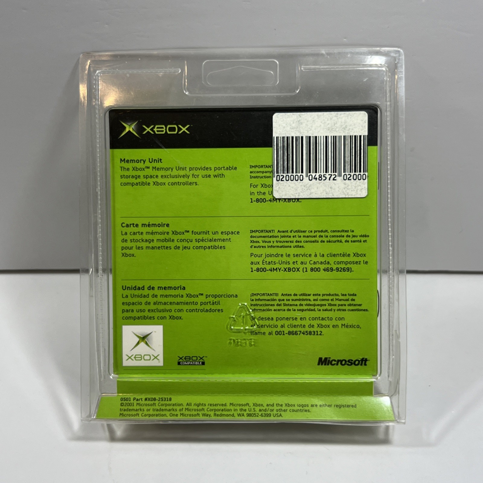 Original Xbox Memory Unit Card OEM Microsoft New Sealed