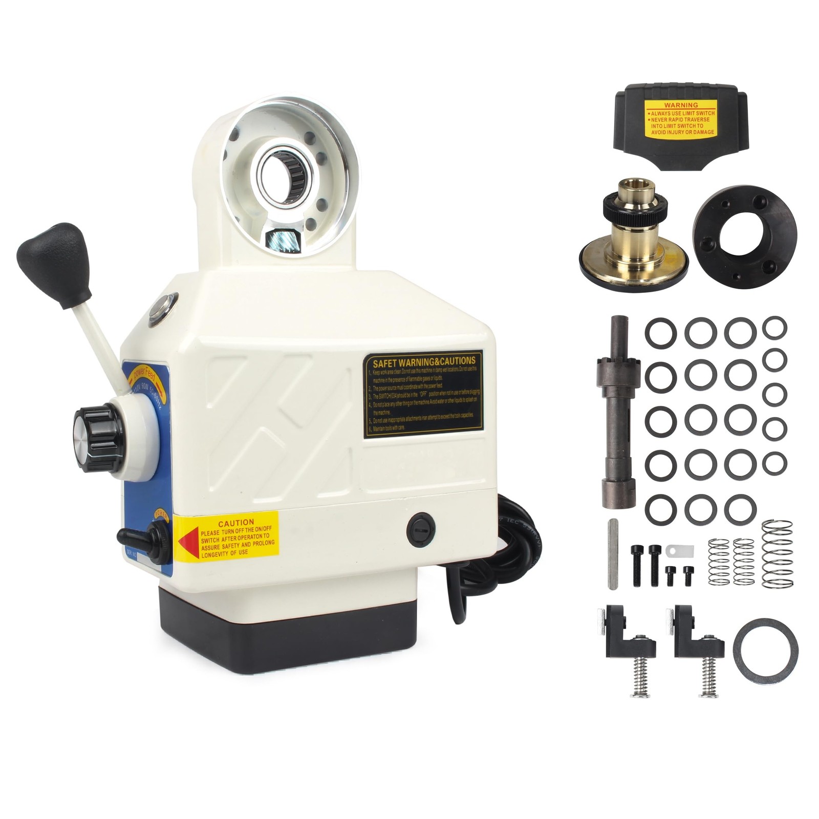 RATTMMOTOR JN400S Power Feed Z-Axis 650 in-lb Torque, 0-200RPM, 220V Milling ...