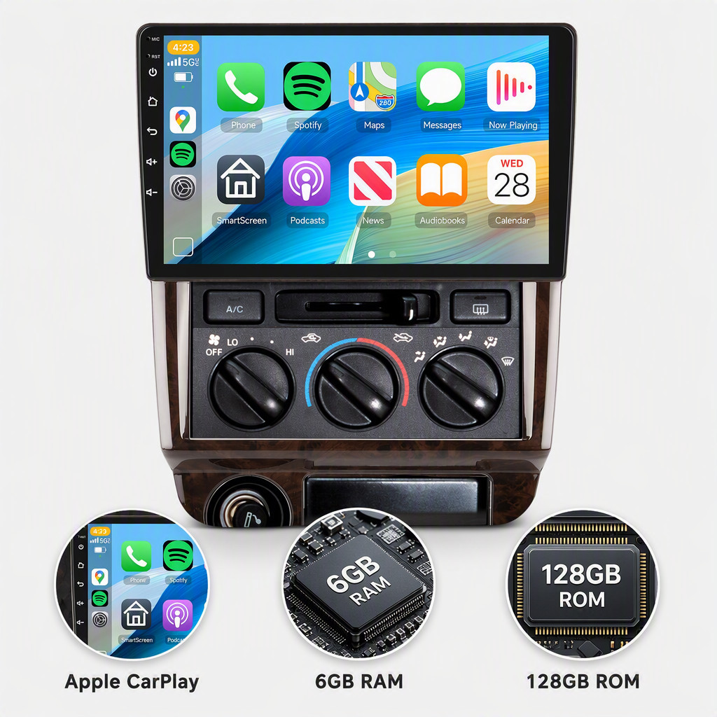9''Wireless CarPlay Android auto radio Head unit For Toyota Camry 1997-2002 GPS