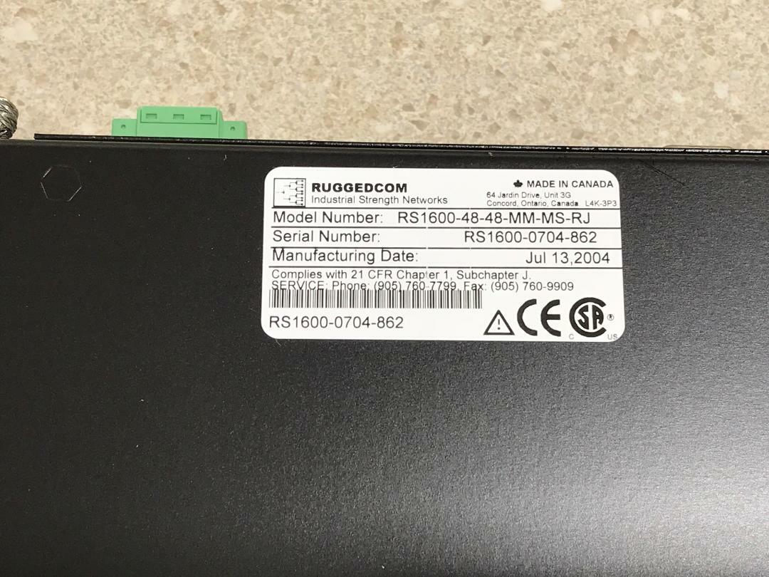 Ruggedcom Ethernet Switch RS1600-48-48-MM-MS-RJ NEW