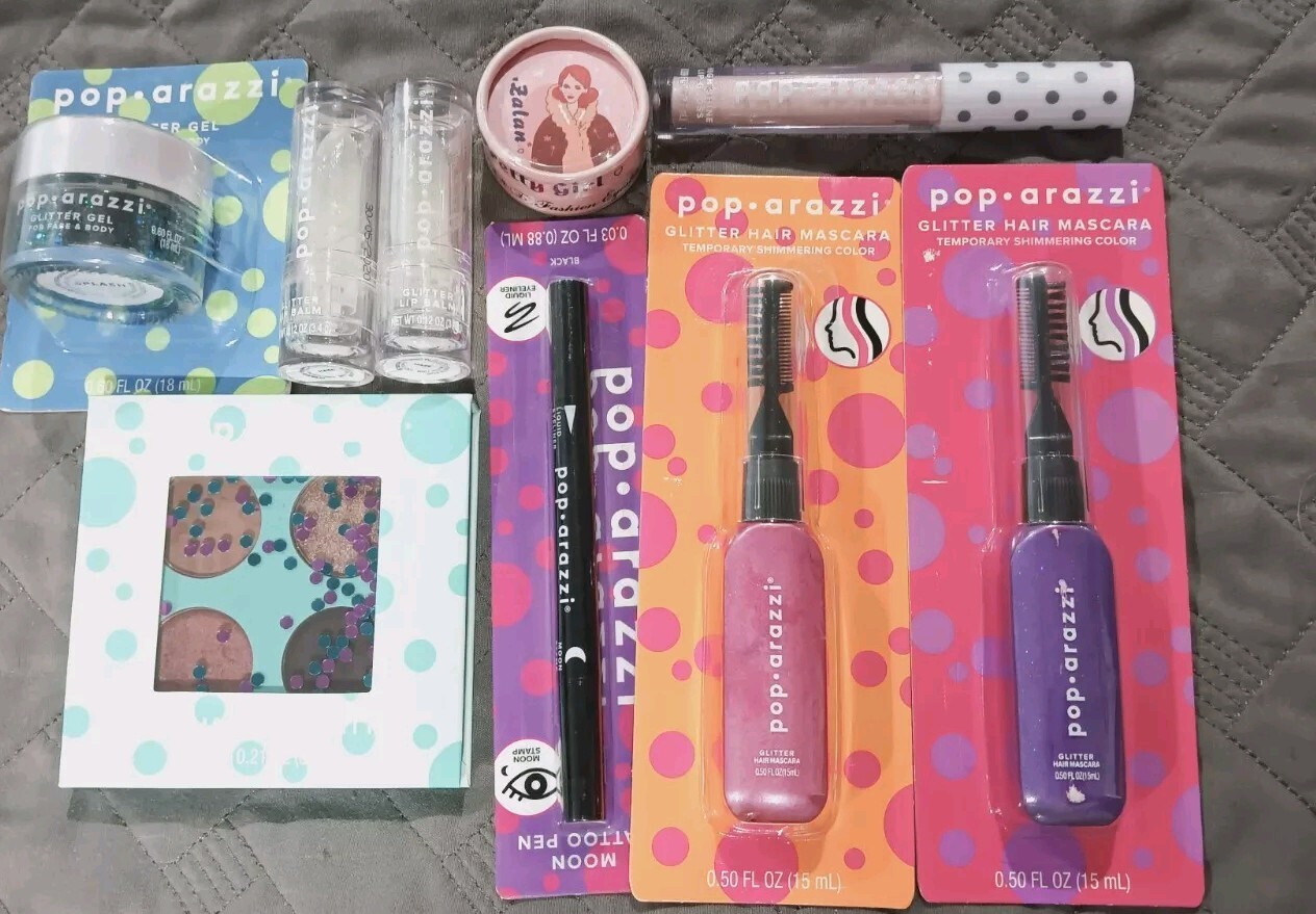 Lot Of 9 Full Size BNWT MIXED Paparazzi Makeup And Hair Colors Free Shipping