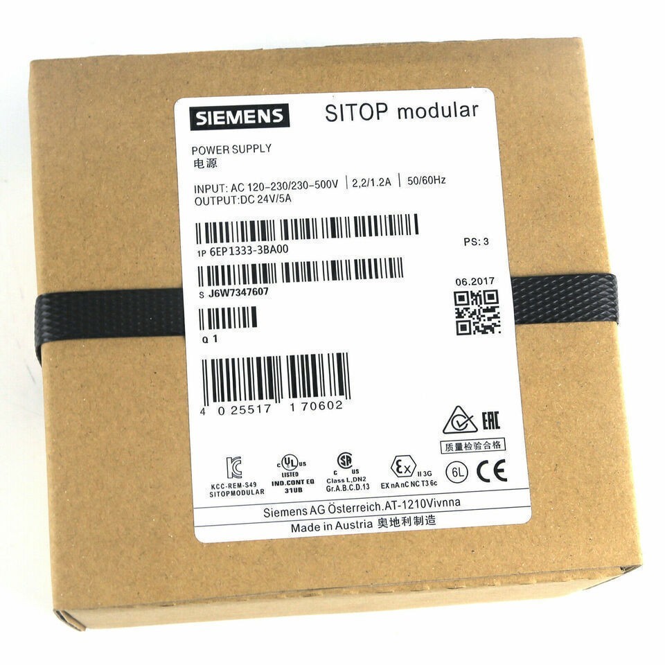 1pc 6EP1333-3BA00 New SIEMENS Sitop Modular Power Supply In Box 6EP13333BA00