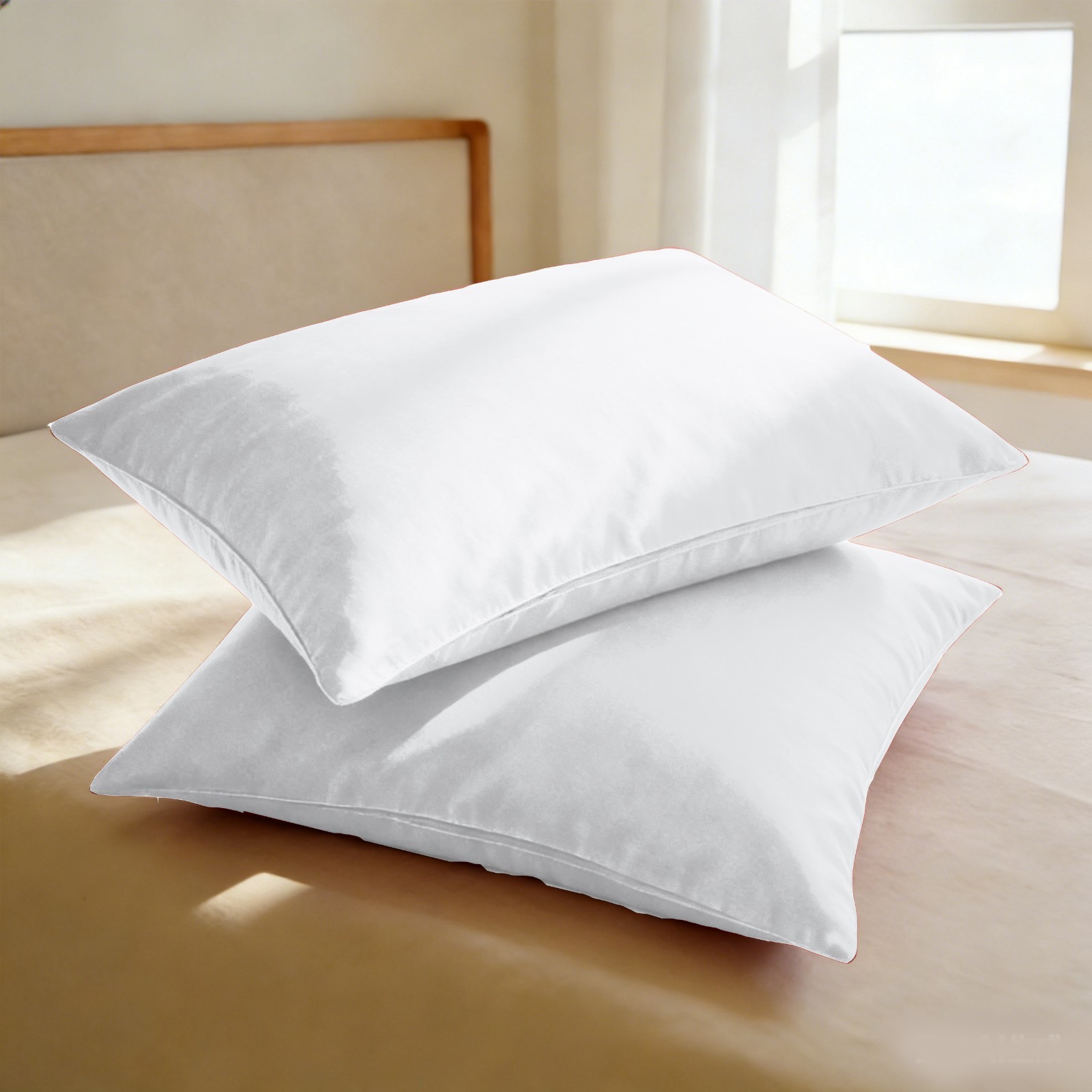 Super Soft Egyptian Cotton Pillowcases Set of 2, Queen/ King Size, Easy to Care