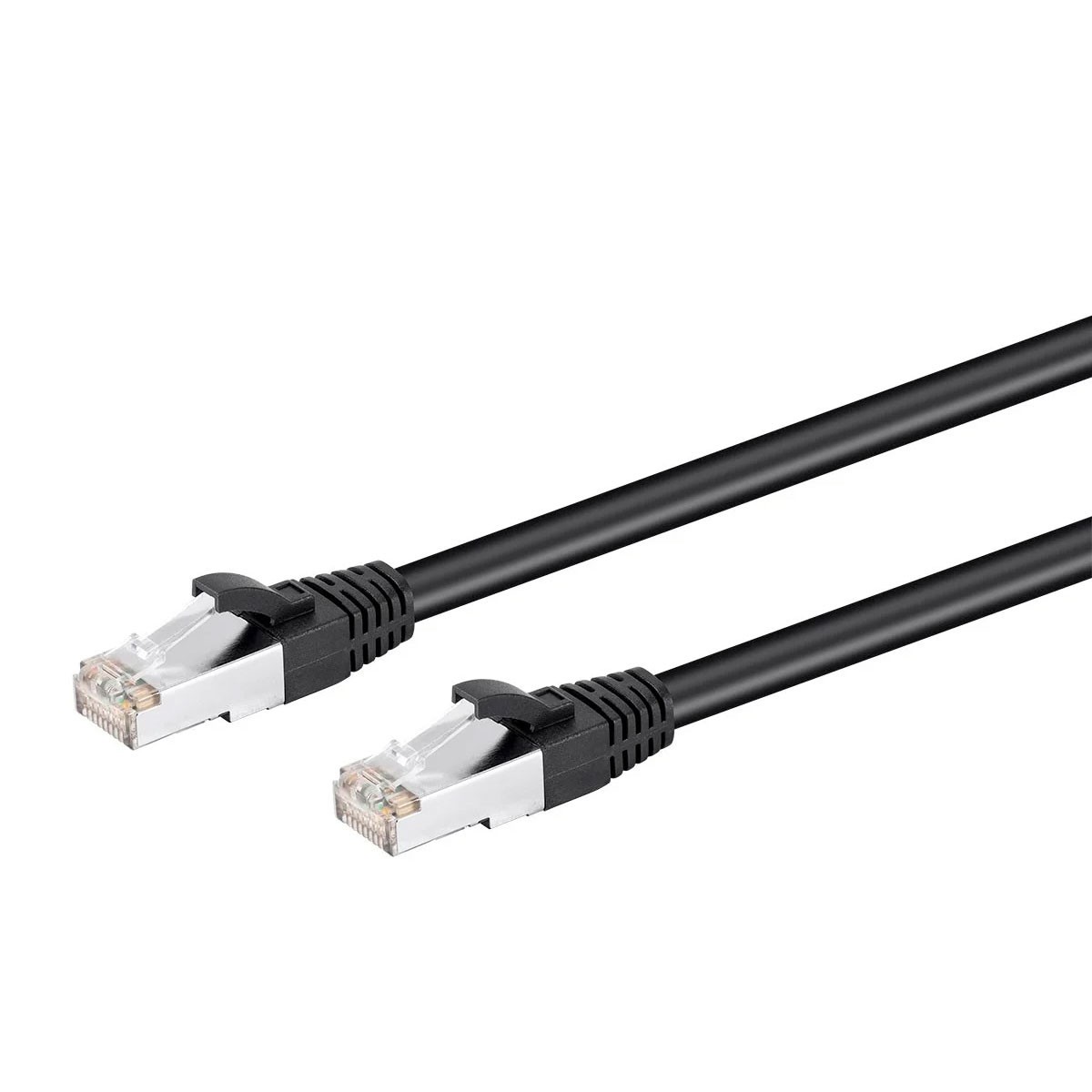 CAT6 PoE Shielded Ethernet Patch Cable 50 ft, Black