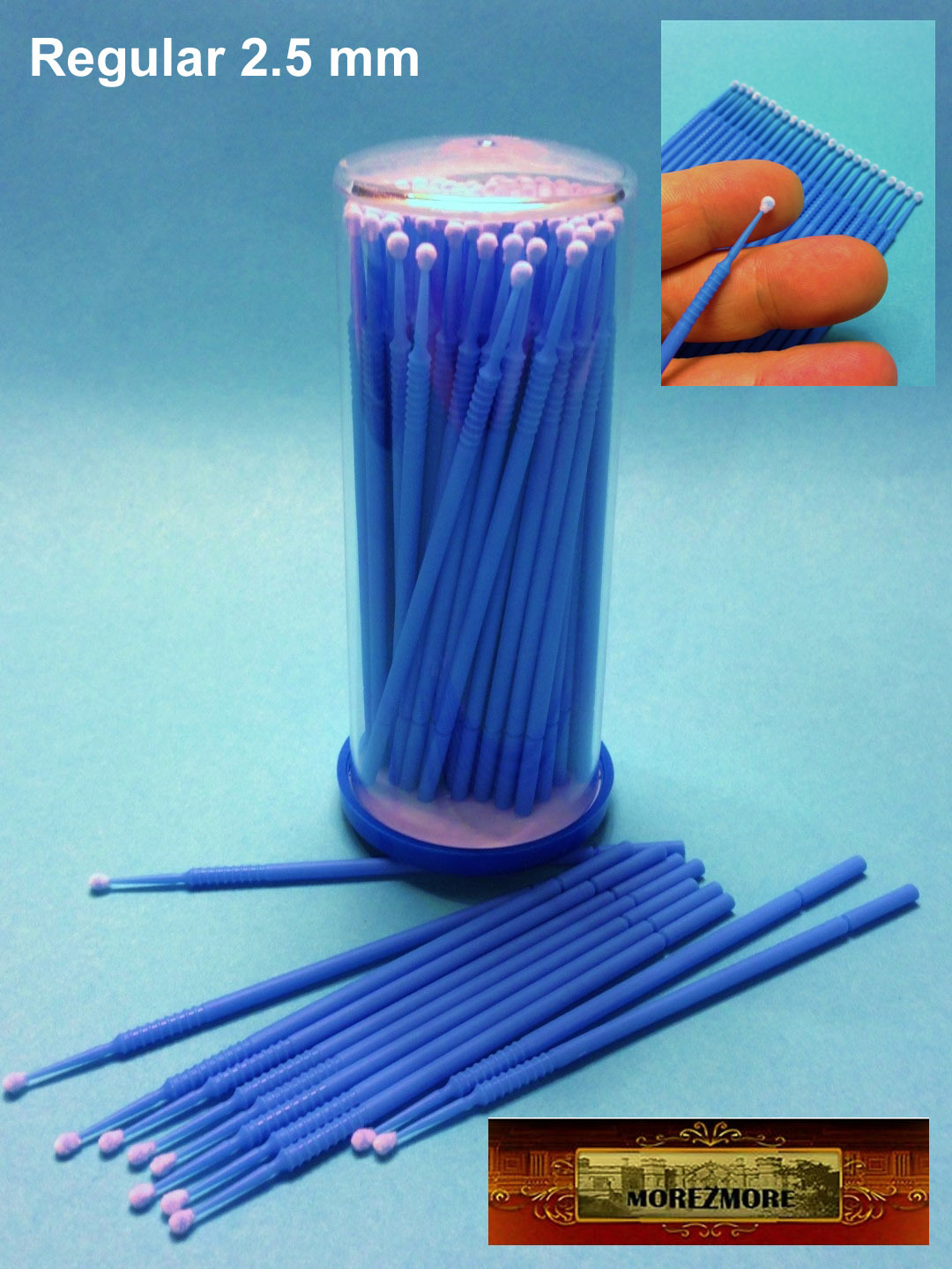 M01199 MOREZMORE 100 Regular 3 mm MicroBrush Micro Brush Applicator Mini