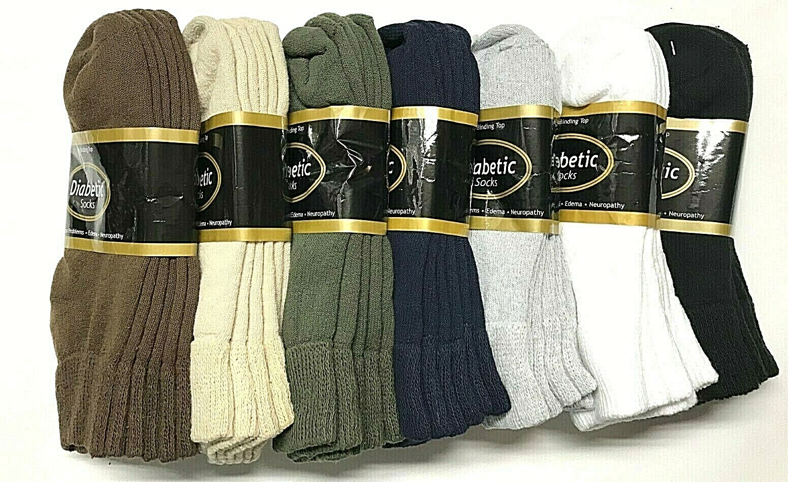 3 /6 /12 / Pair Non-Binding Top DIABETIC Colors Ankle Sock Size10-13 & 9-11 USA